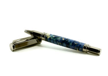 Magnetic Rollerball Pen, Blue Box Elder Burl (578)