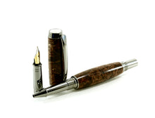 Comfort Fountain AND Rollerball Pen, Brown Box Elder Burl (581)