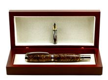Comfort Fountain AND Rollerball Pen, Brown Box Elder Burl (581)