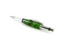 Premium Ballpoint Click Pen, Green Box Elder Burl (585)