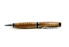 Silver Cigar Pen, Curly Tasmanian Blackwood (690)